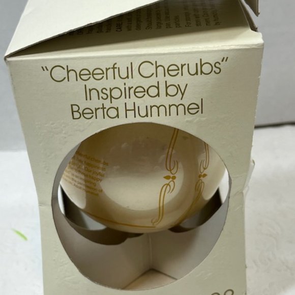 VTG "Cheerful Cherubs" Inspired by Berta Hummel Christmas 1988 Glass Ornament - Picture 10 of 14